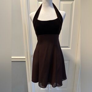 Elegant Brown Short Dress